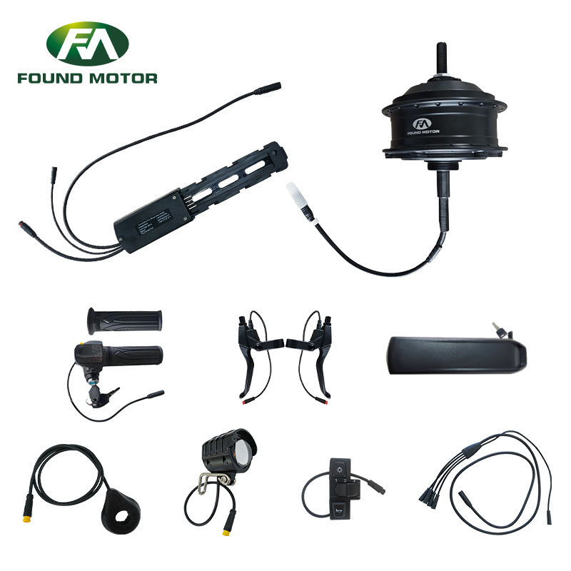 36V 250W BLDC Geared Hub Motor Electric Bicycle Conversion Kit with Waterproof Cable for Ebike