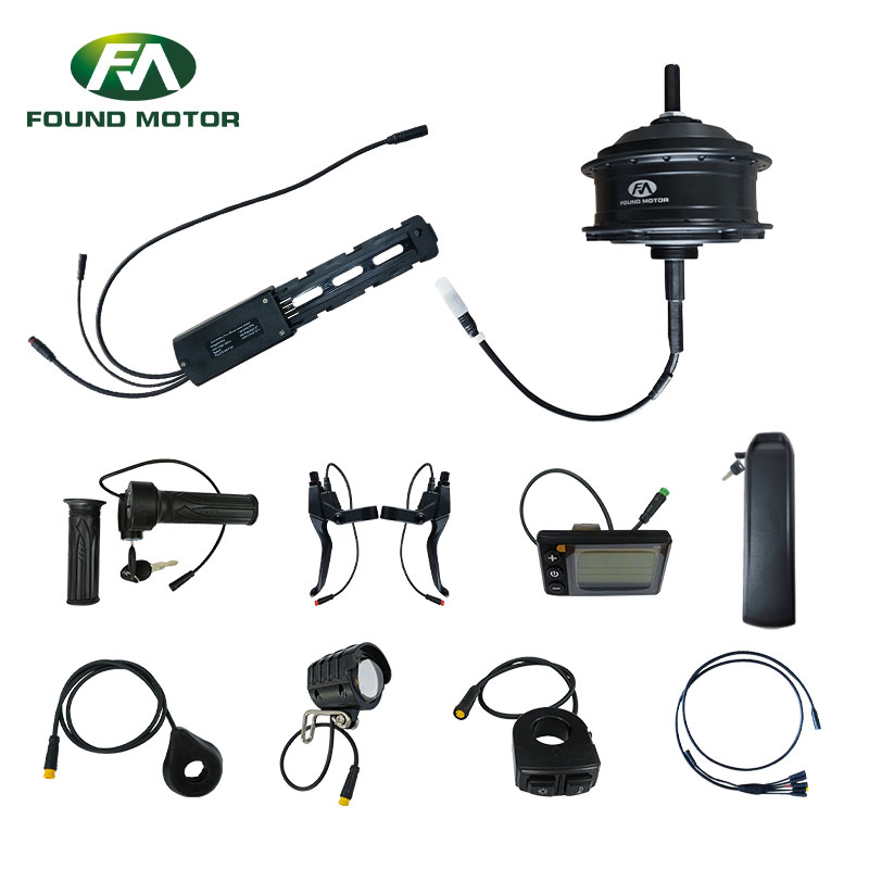 36V 250W BLDC Geared Hub Motor Kit with LCD Display for Ebike