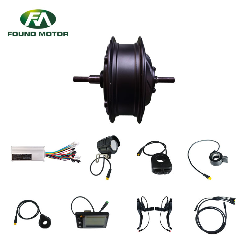 Waterproof 36V 500W BLDC Geared Electric Bike Conversion Kit with LCD Display