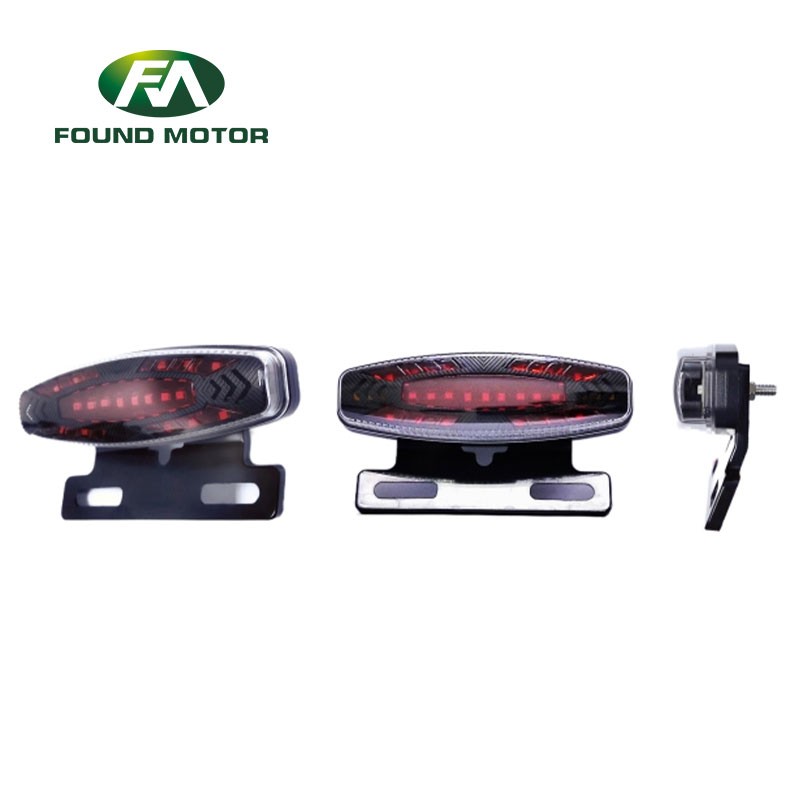 FOUNDMOTOR 36V 48V Electric Bicycle Rear Light High Brightness E-Bike Tail Light  Reflector Safety Tail Light for Night Riding