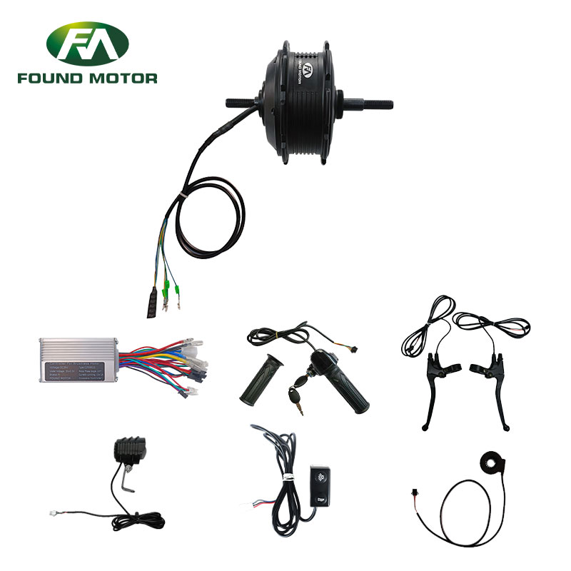 FOUNDMOTOR 26'' 36V 250W Electric Bike Conversion Kit for 6-9 Speed Bicycle with 135mm Dropout
